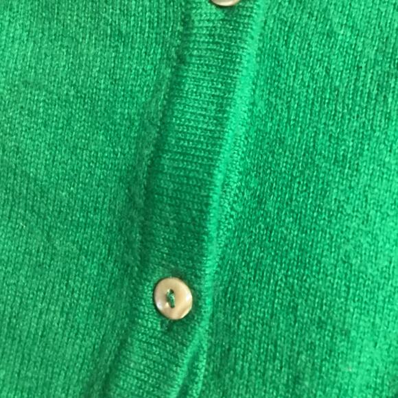 Jumper 1234 Kelly Green 100% Cashmere Cropped Cardigan 3 L - Picture 5 of 9
